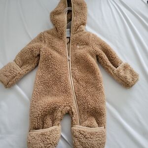 Nike Tan Fleece Kids Footie